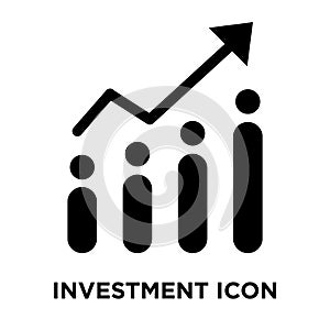 Investment iconÃÂ  vector isolated on white background, logo concept of InvestmentÃÂ  sign on transparent background, black filled photo